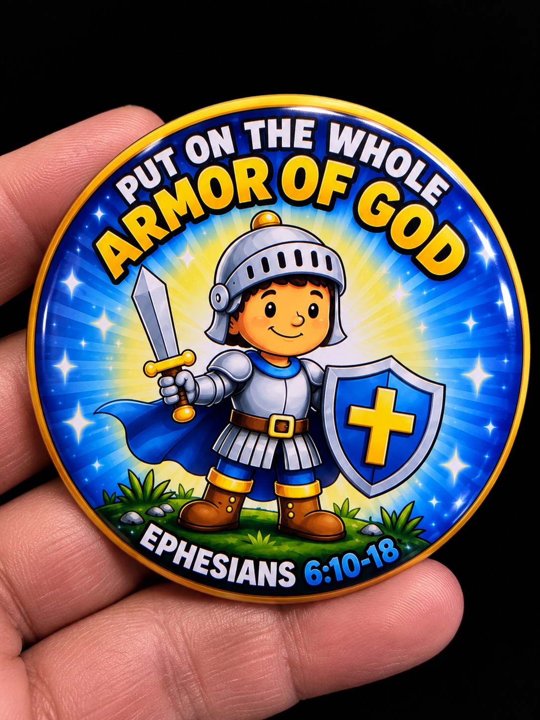 Put On the Whole Armor of God magnet, Ephesians 6:10-18 — Testify Swag Kids