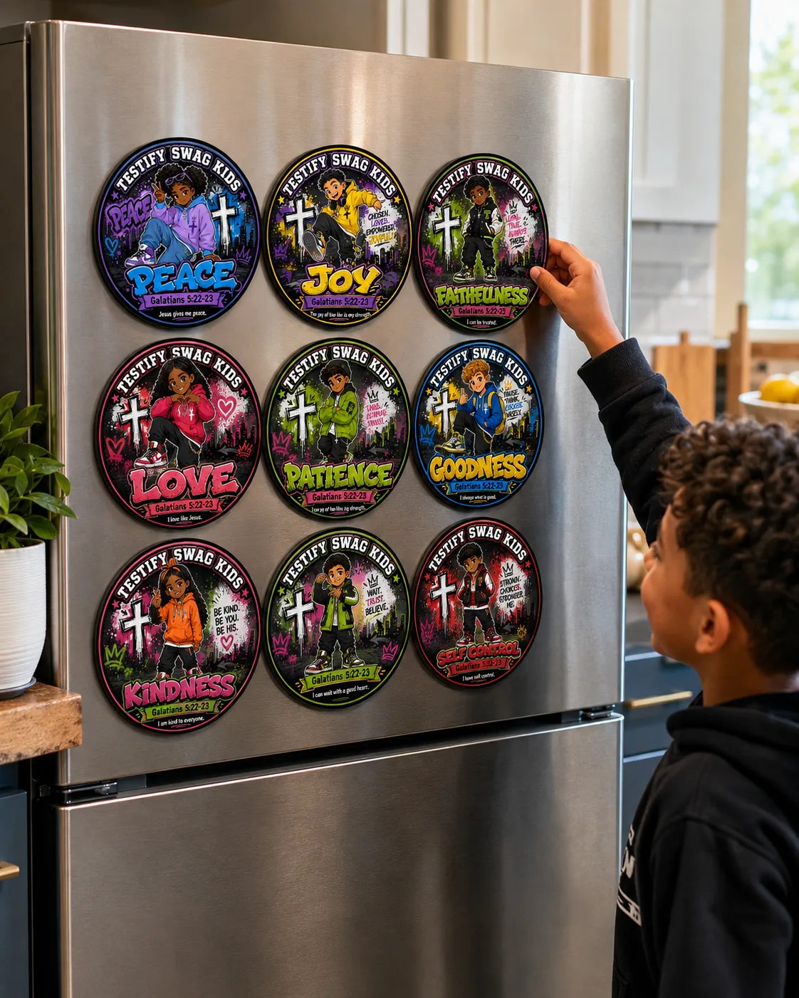 Spirit Squad — Fruit of the Spirit magnet set for kids by Testify Swag Kids