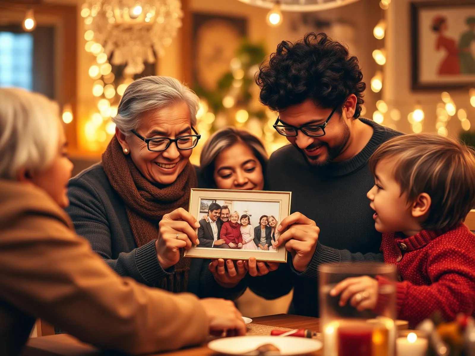 Imanes personalizados con foto envueltos como regalo de Navidad