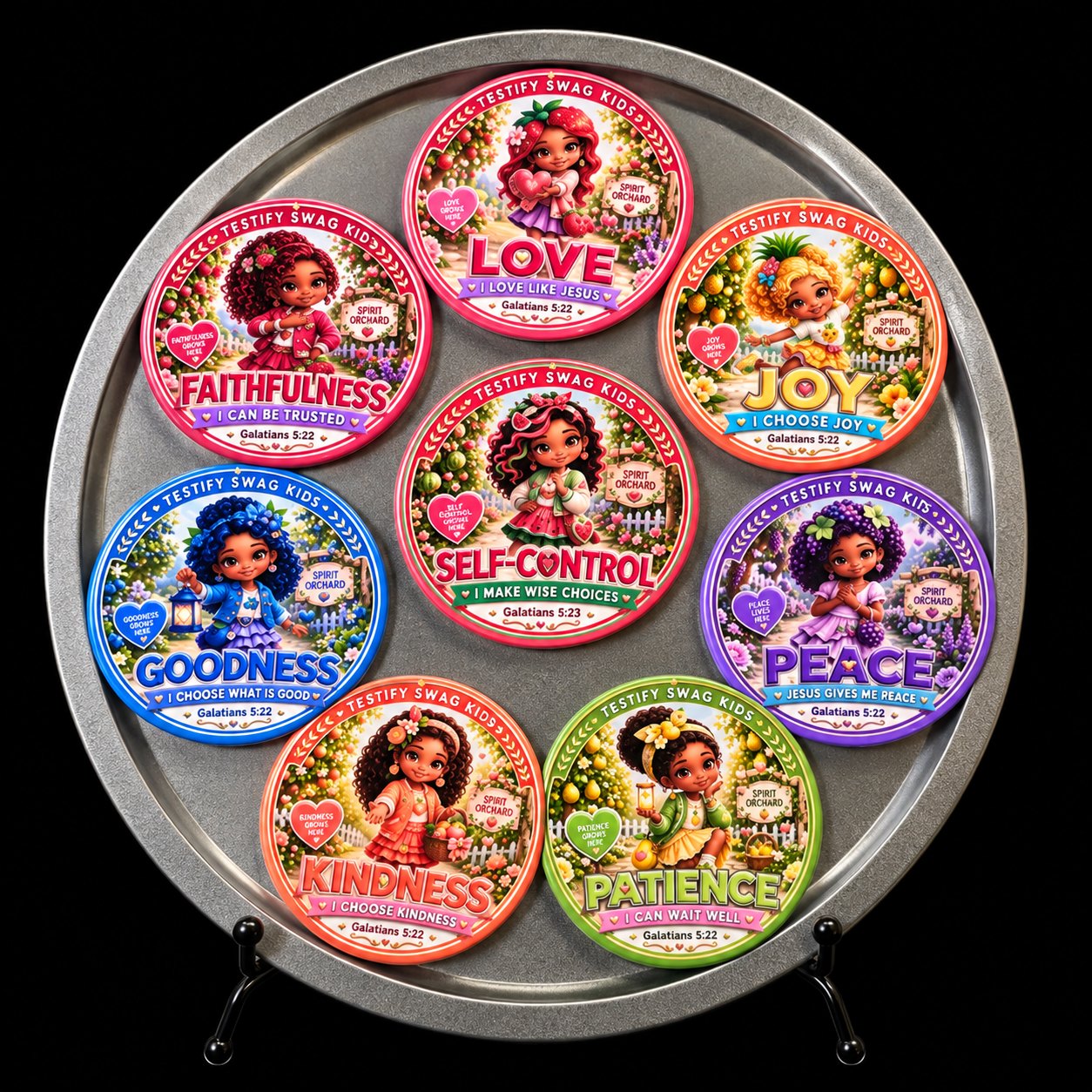 The Garden — Fruit of the Spirit magnet set for kids by Testify Swag Kids