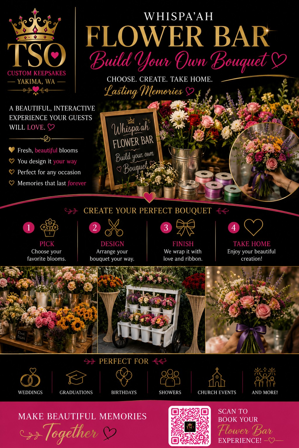 Whispa'ah Flower Bar — build-your-own bouquet experience by TSO Custom Keepsakes in Yakima