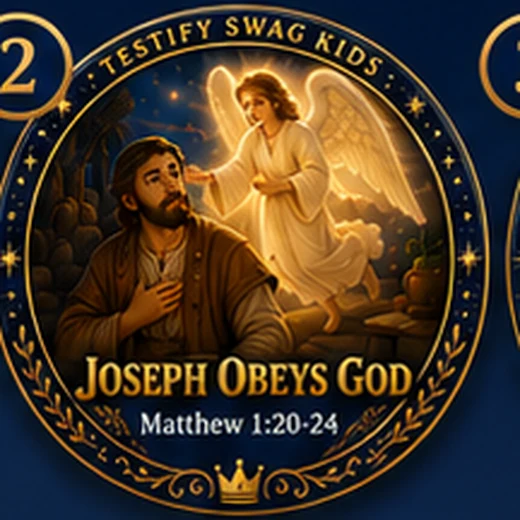 Joseph Obeys God — Nativity story magnet
